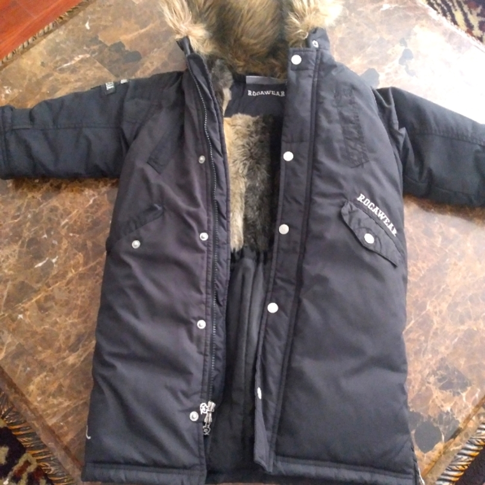 Rocawear Jacket, Size 3T, Black with Faux Fur
